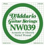 D'addario DNW-039 nickel round wound .039 gitaarsnaar