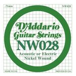 D'addario DNW-028 nickel round wound gitaarsnaar .028 snaar