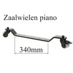 Pianowielen, zaalwielen, 340mm binnenmaat met rem