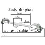 Pianowielen, zaalwielen, 31.5cm extra stabiel