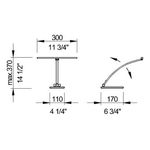 Jahn pianolamp Legato met LED platin