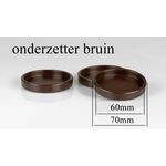 Piano-onderzetter kunststof 70mm binnenkant-60mm bruin