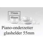 Piano onderzetter glashelder 55mm