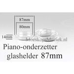 Piano onderzetter glashelder 87mm