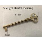 Vleugel sleutel messing baard model 97mm baard-6mm