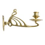 Kaarsverlichting Jugendstil messing hoogglans