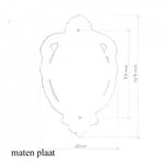 Kaarsenhouder piano of muur messing 160mm