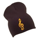 Winter muts (Beanie) Vioolsleutel zwart