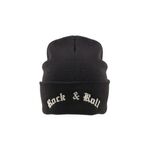 Gebreide muts 'Rock & Roll' zwart