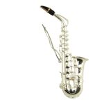 Kerstversiering saxofoon verzilverd