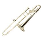 Kerstversiering trombone verzilverd