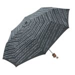 Mini paraplu muziekmotief zwart