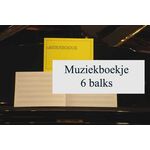 Muziekboekje - muziekschriftje - 6 balks 12 bladzijden