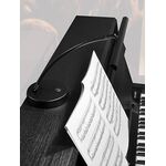 Pianolamp-bureaulamp zwart mat, LED met USB