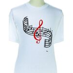 T-shirt, notenbalk