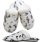 Pantoffels met muzieksymbolen