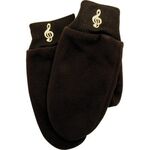 Fleece wanten met vioolsleutel