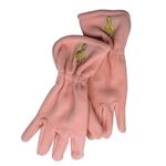 Fleece handschoenen met vioolsleutel - Roze