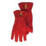 Fleece handschoenen met vioolsleutel - Rood