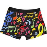 Boxershorts met kleurrijke muzieknoten
