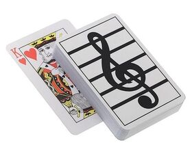 Speelkaarten met vioolsleutel