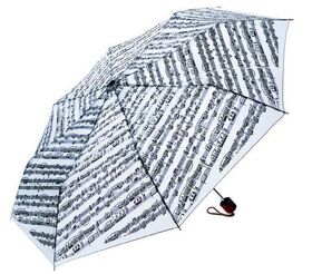 Mini paraplu muziekmotief wit