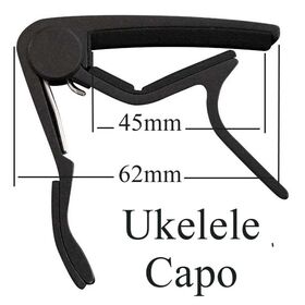 Ukelele capo, capodastro zwart