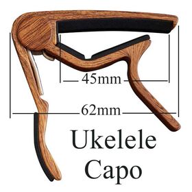 Ukelele capo, capodastro houtprint