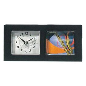 Bureauklok met saxofoon