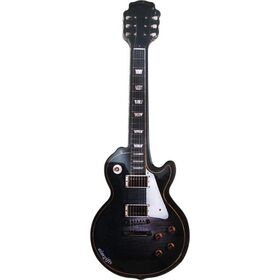 Acryl magneet Les Paul gitaar zwart 12 cm