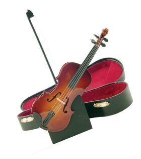 Miniatuurinstrument viool met muziekspeeldoos