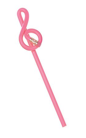 Bentcil potlood in Vioolsleutel-vorm, roze