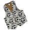 Katoenen gilet patchwork muziek, S