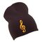 Winter muts (Beanie) Vioolsleutel zwart
