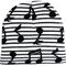 Winter muts (Beanie) muzieknoten zwart-wit