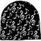 Winter muts (Beanie) vioolsleutel en muzieknoten