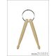Sleutelhanger drumstokken ring 3.5cm, lengte stok 8 cm.